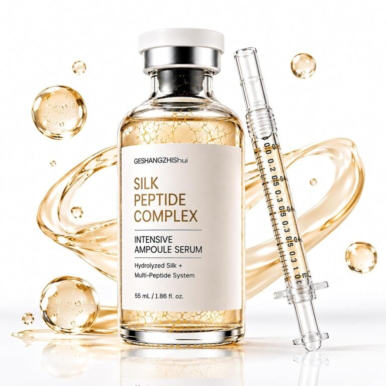 GESHANGZHIShui Silk Peptide & Hydrating Hyaluronic Acid Anti-Aging Facial Ampoule Serum (1.86 fl oz / 55ml)