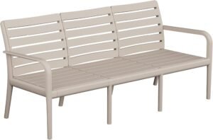 YeTrini 70 inch outdoor couch 3-seat patio sofa in beige