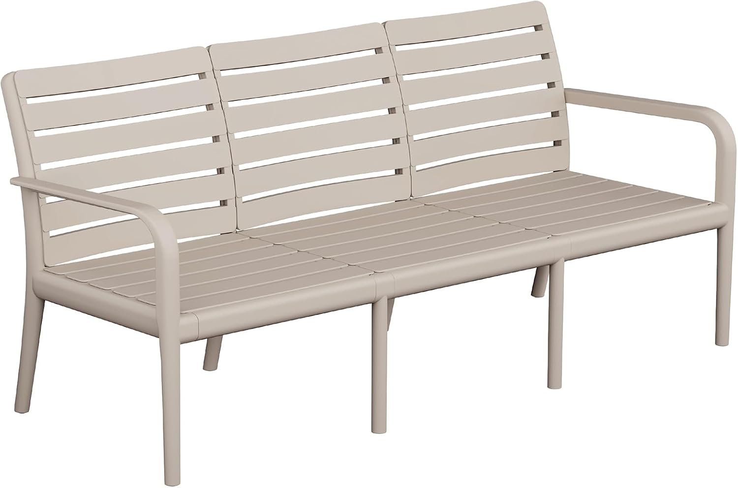 YeTrini 70 inch outdoor couch 3-seat patio sofa in beige