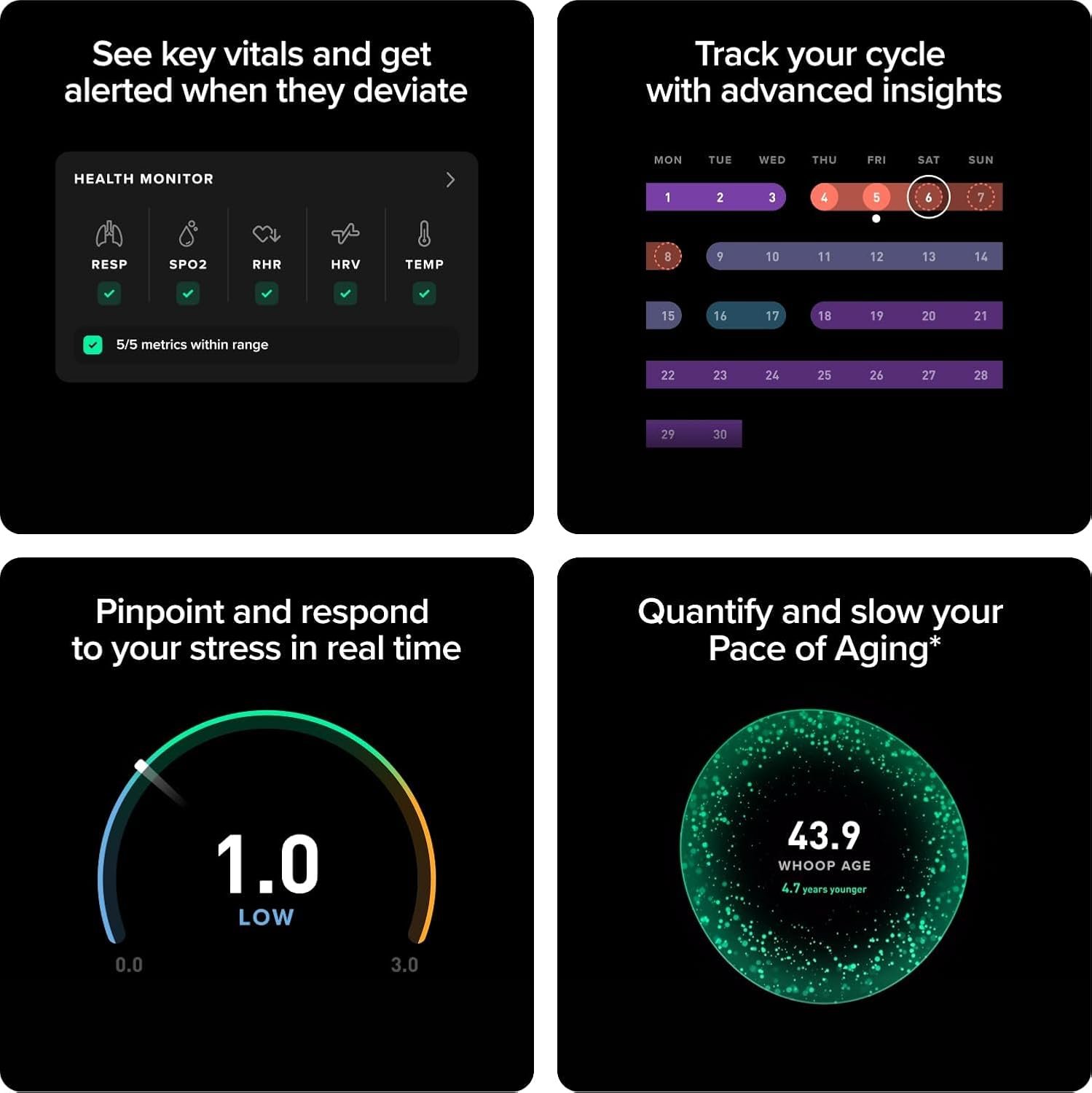 WHOOP Health Monitor and Cycle Tracking Features