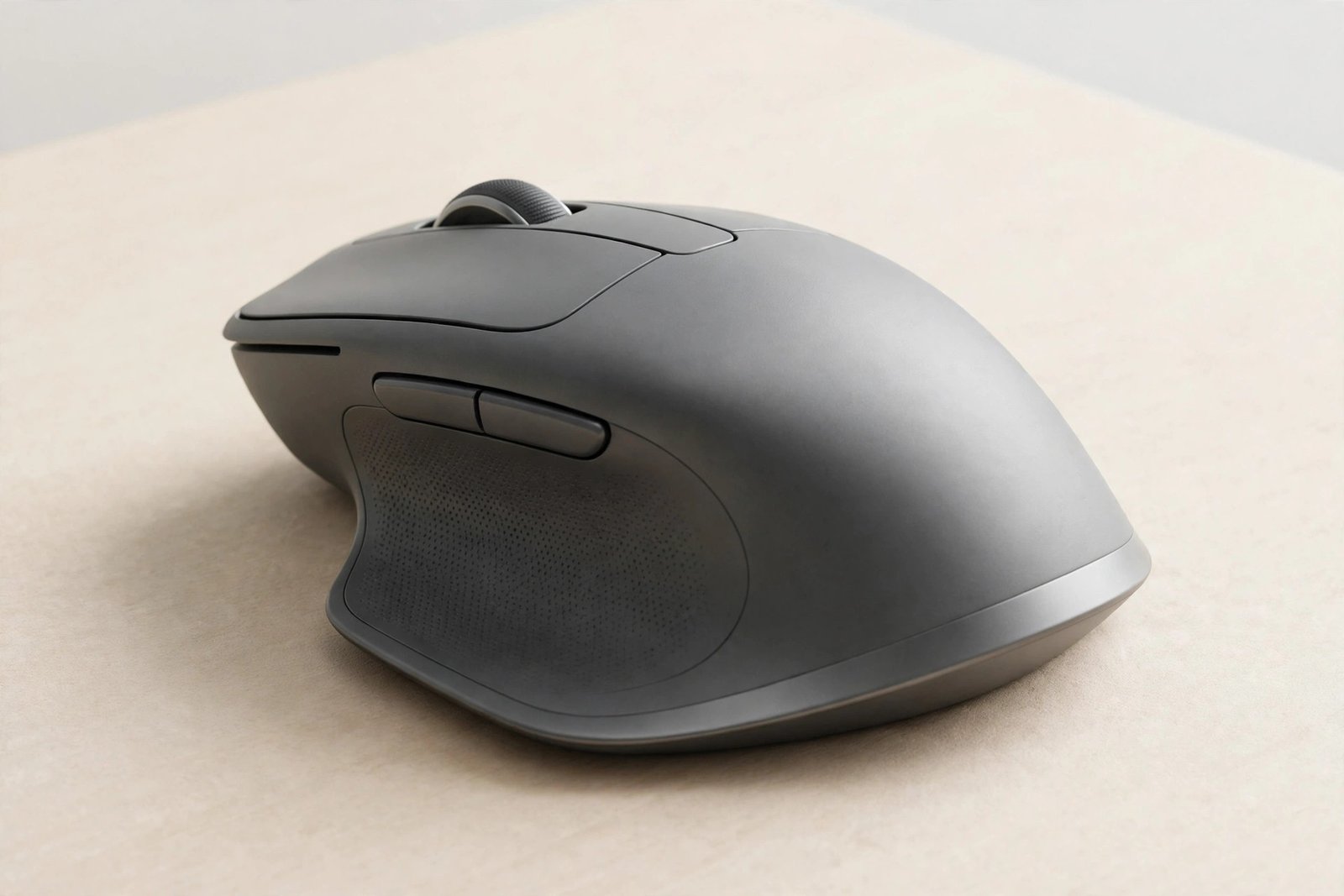 Logitech MX Master 3S graphite ergonomic wireless mouse, studio product shot