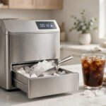 GE Profile Opal 2.0 nugget ice maker on a kitchen counter