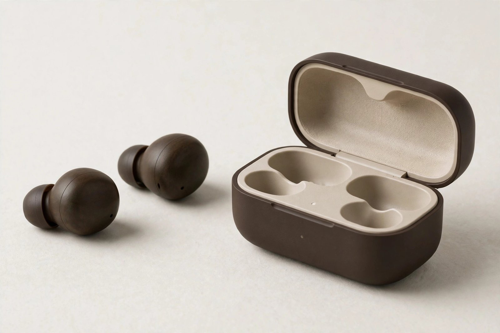 Google Pixel Buds 2a hazel wireless earbuds with charging case, studio product shot